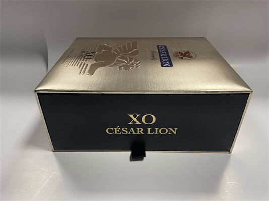 Scatola di vino rosso di alta classe Scatola regalo di vino di carta premium con stampa in rilievo