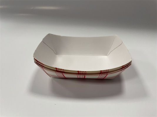 FSC Red and White Paper Food Trays Cartone Confezionato per la pasticceria
