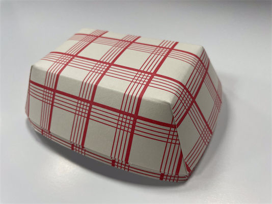 FSC Red and White Paper Food Trays Cartone Confezionato per la pasticceria