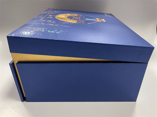 Scatola regalo in carta MDF blu Scatola magnetica imballaggio per cosmetici
