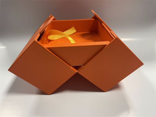 Confezione in carta arancione Scatola regalo FSC Cartone rettangolare