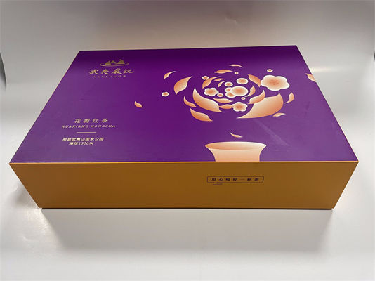 In alto e in basso rigida scatola regalo con confezionamento in scatola magnetica viola