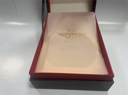 Scatola di vino rosso con chiusura a candela Scatola regalo di vino di lusso con rivestimento in raso