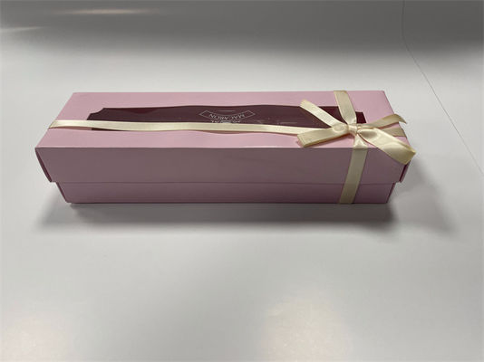 Magnetic 6 Macaron Box Rosa Luxury Macaron Packaging Disegno floreale